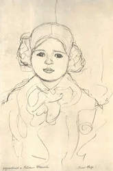 Étude de jeune fille de face